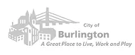 Logo of the City of Burlington, featuring a stylized design and the slogan "A Great Place to Live, Work and Play."